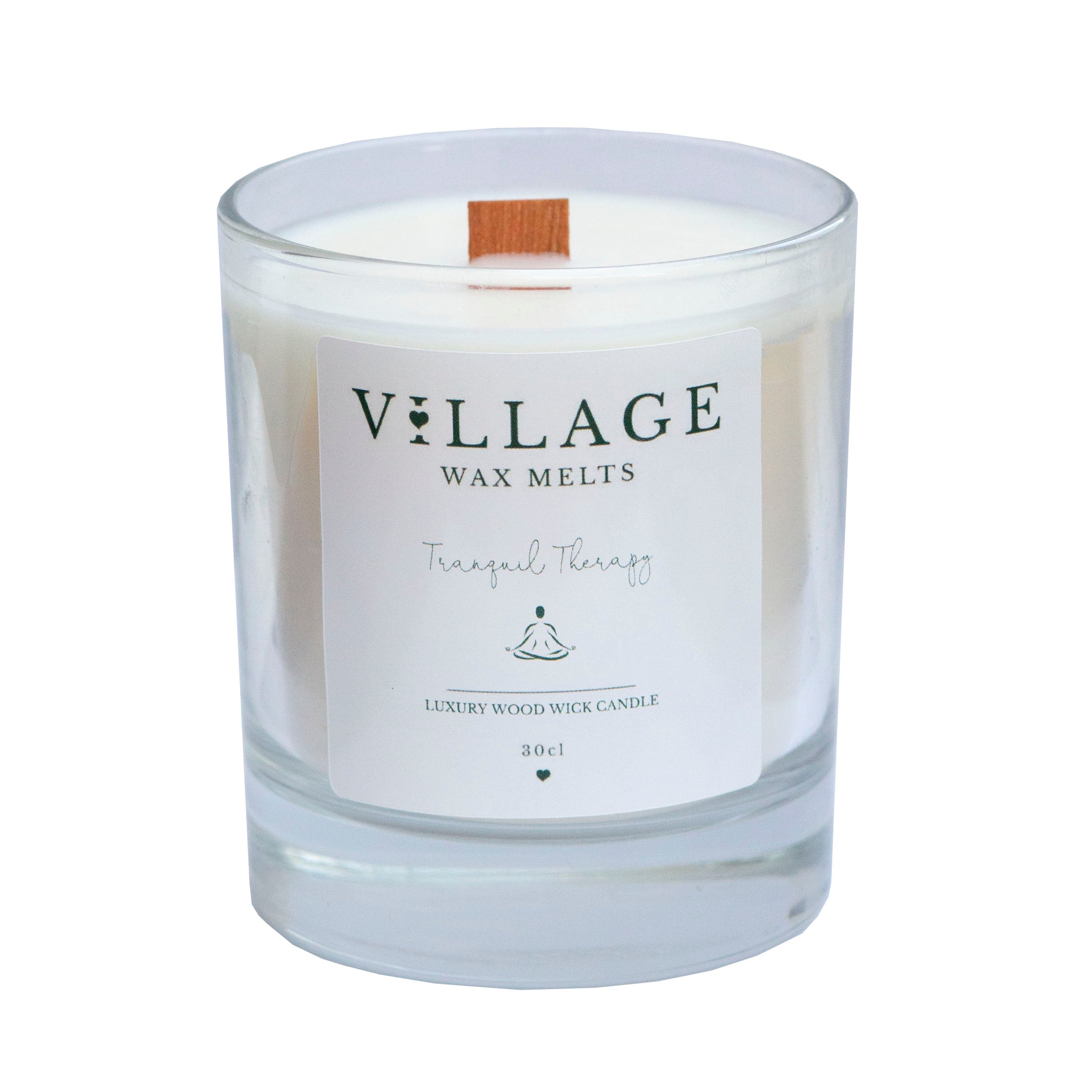 Tranquil Therapy Wood Wick Candle 30cl – Village Wax Melts