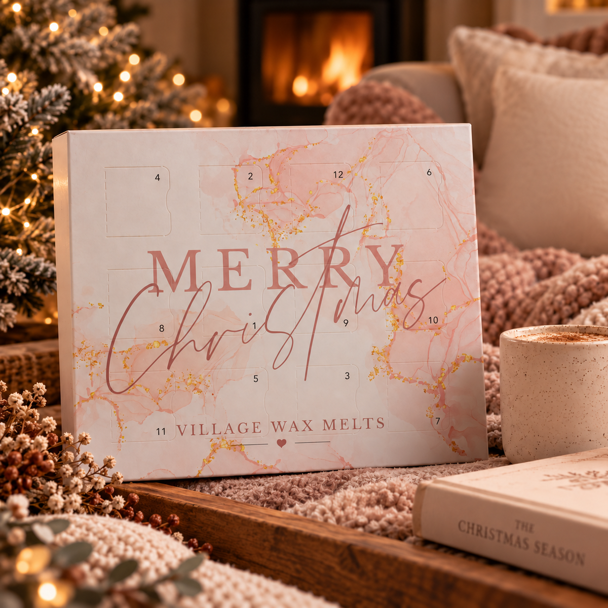Pink Merry Christmas 12 Day Wax Melt Advent Calendar