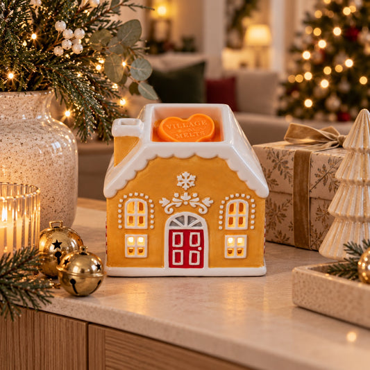 Candy Cane Gingerbread House Wax Burner