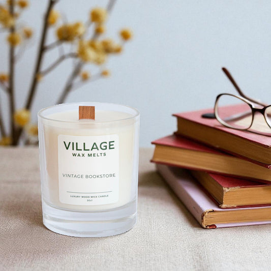 Vintage Bookstore Wood Wick Candle 30cl