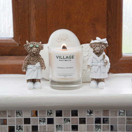 Tranquil Therapy Wood Wick Candle 30cl