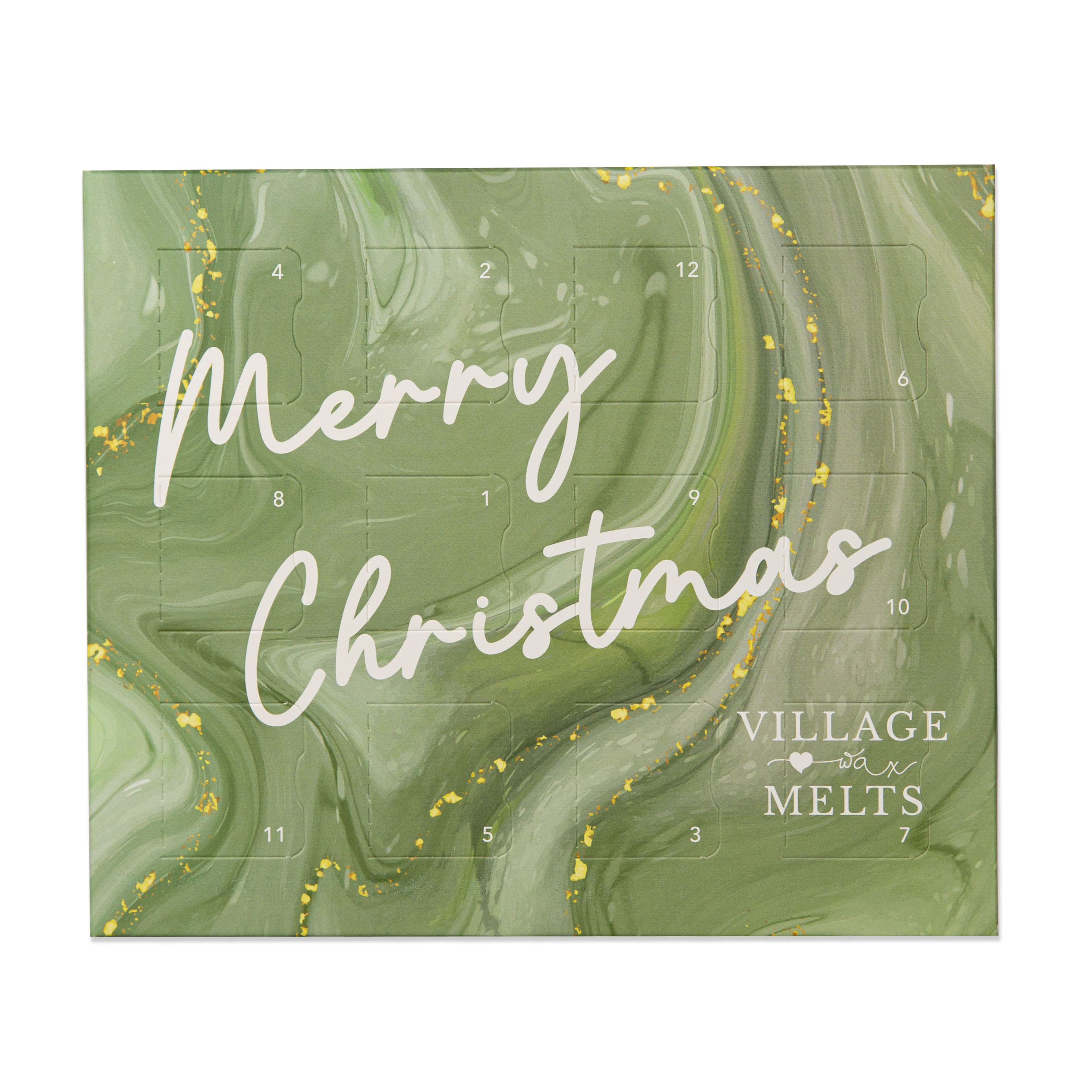 Green Merry Christmas 12 Day Wax Melt Advent Calendar – Village Wax Melts
