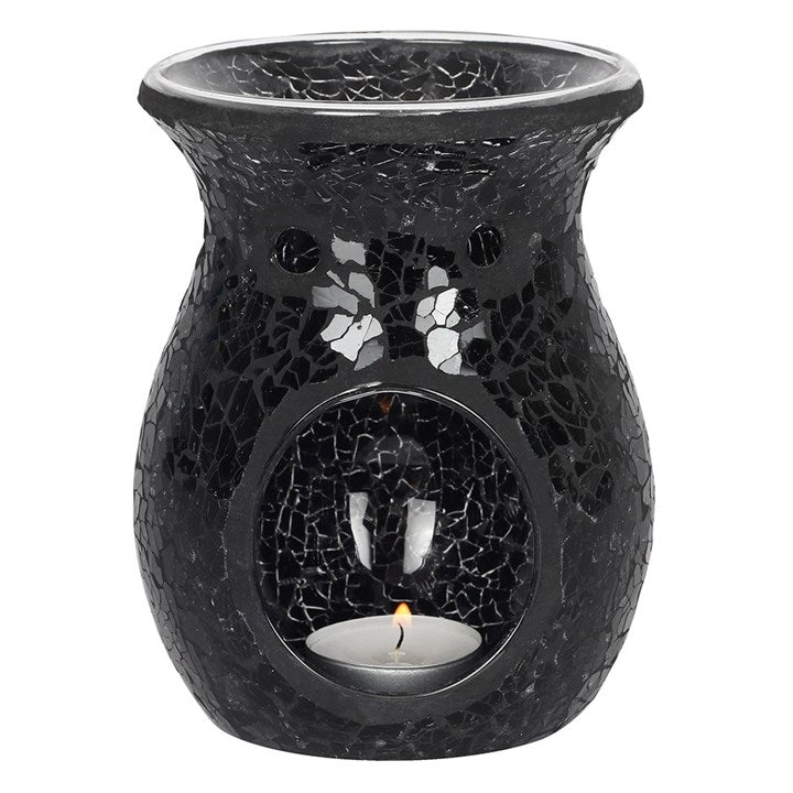 Large Black Crackle Glass