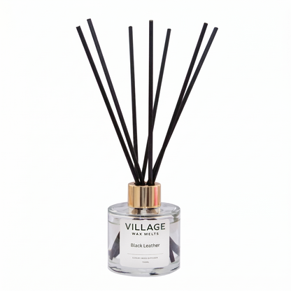 Reed Diffuser - Black Leather - 150ml & 7 Reed Sticks