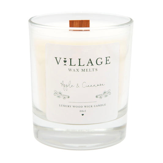 Apple & Cinnamon Wood Wick Candle 30cl