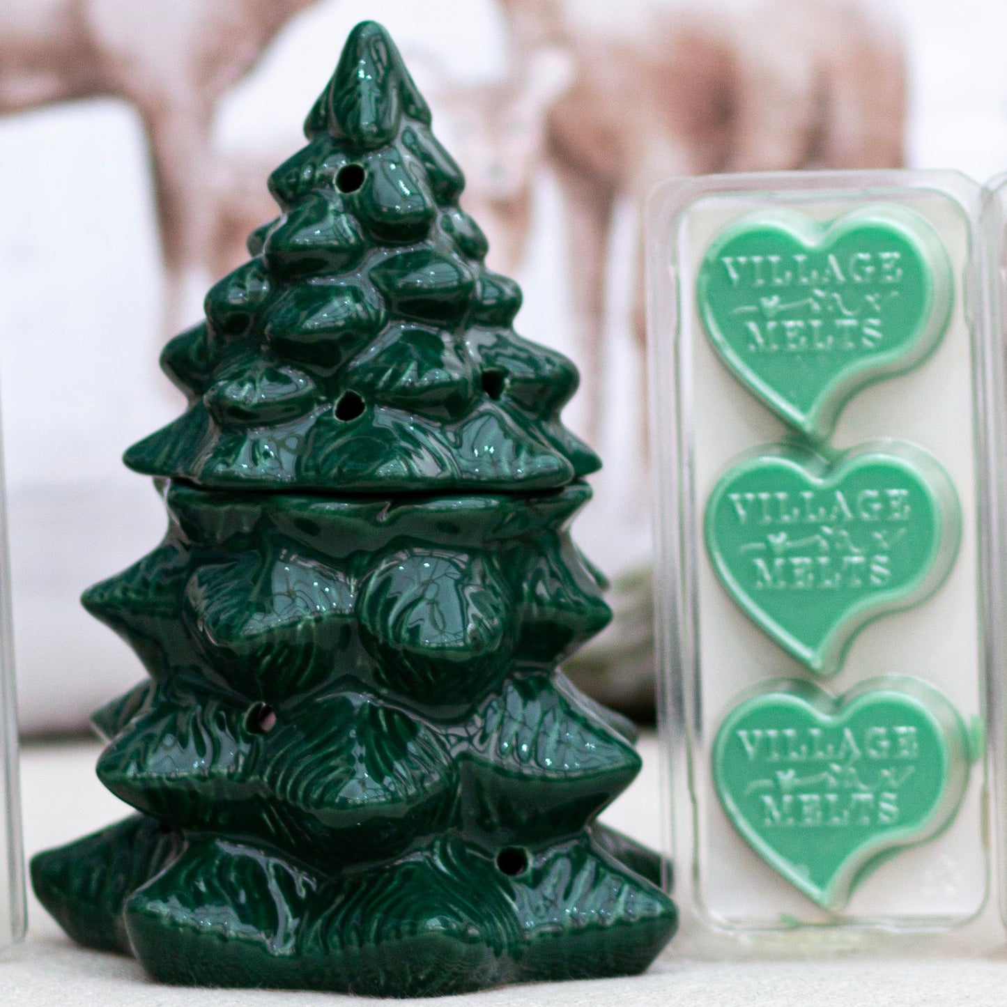 Green Christmas Tree Wax Burner