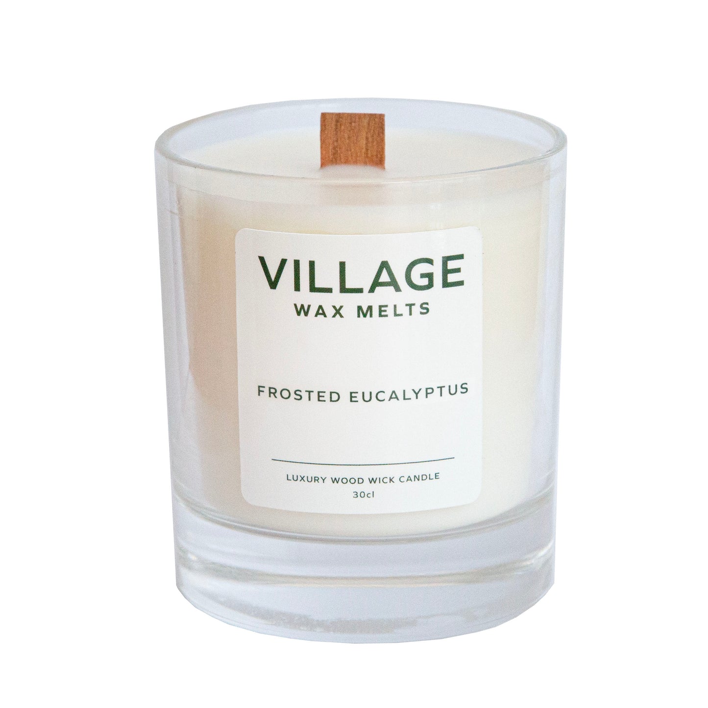 Frosted Eucalyptus Wood Wick Candle 30cl