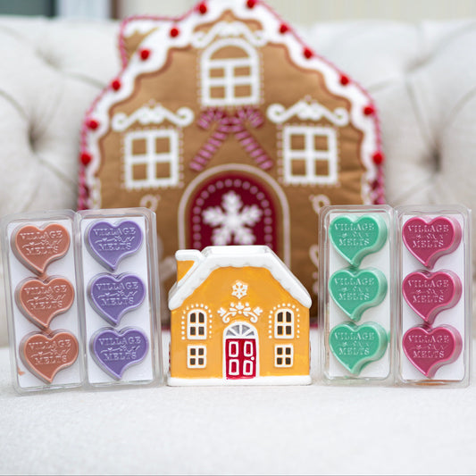 Gingerbread House Wax Burner + 4 Festive Wax Melts Bundle