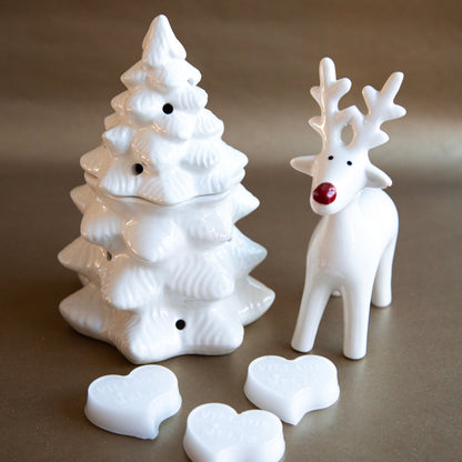 White Christmas Tree Wax Burner