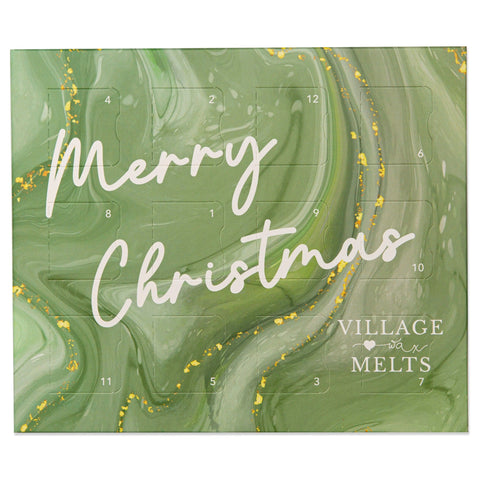 Green Merry Christmas 12 Day Wax Melt Advent Calendar