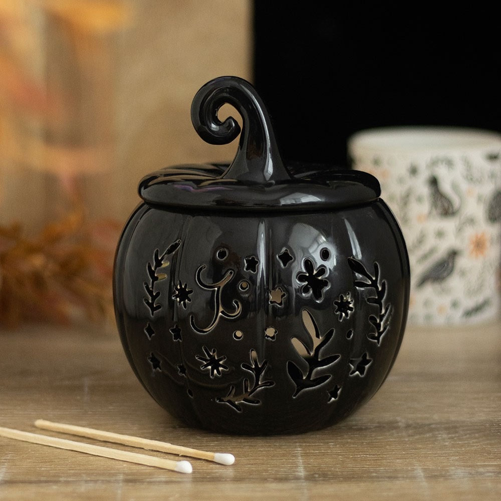Black Folk Pumpkin Wax Burner