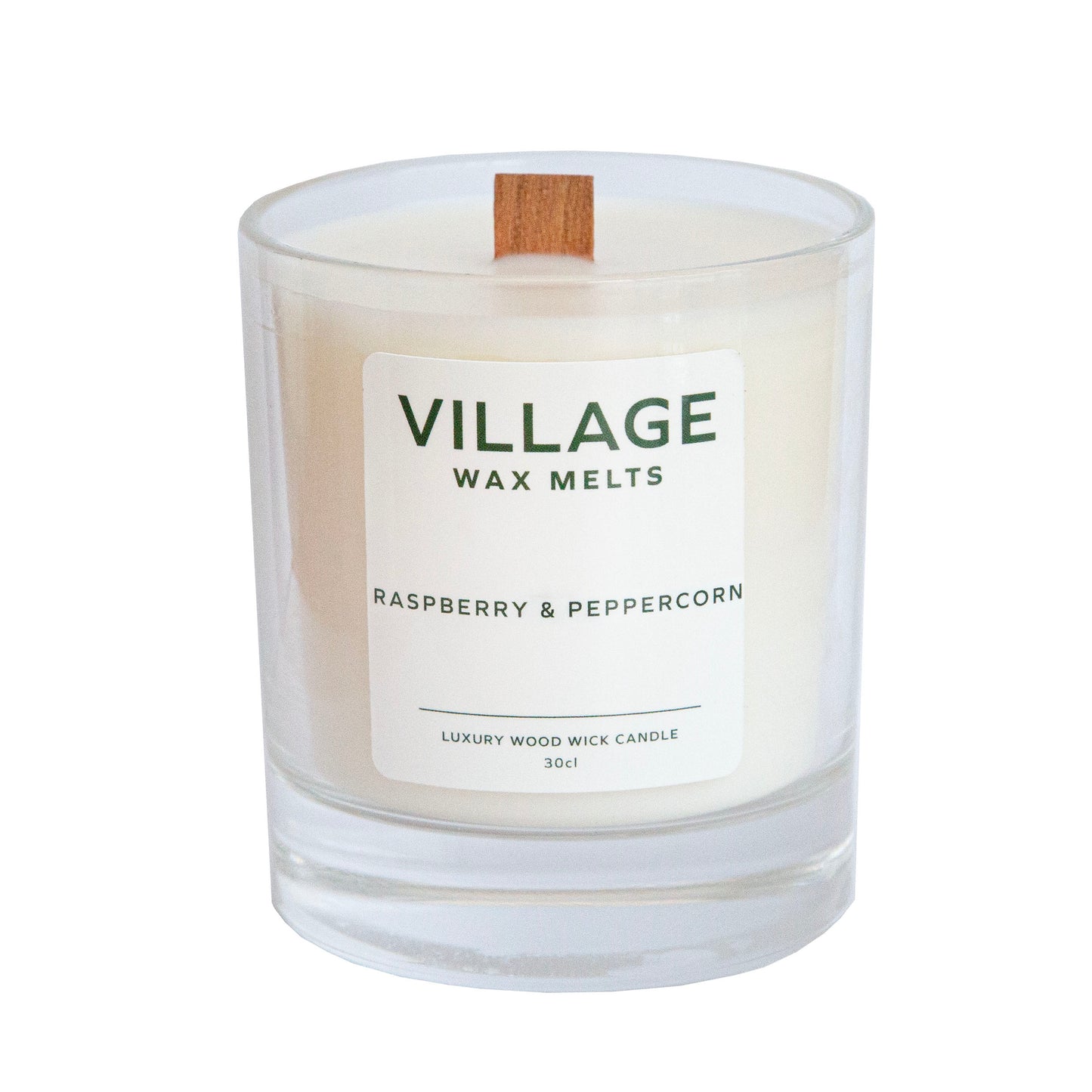 Raspberry & Peppercorn Wood Wick Candle 30cl