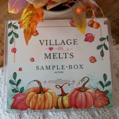 Pumpkin Wax Burner & Autumn Scents Sample Box Bundle