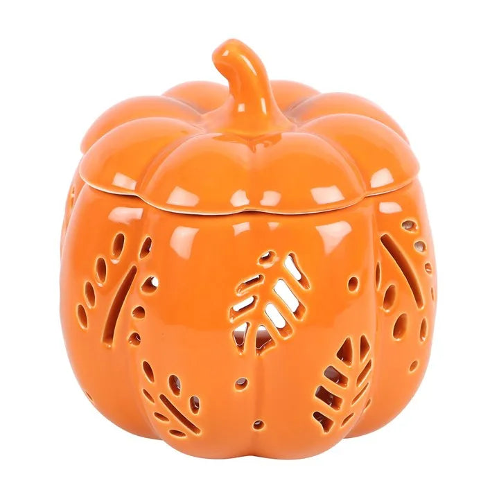 Autumn Leaves Pumpkin Wax Melt Burner Orange - Village Wax Melts