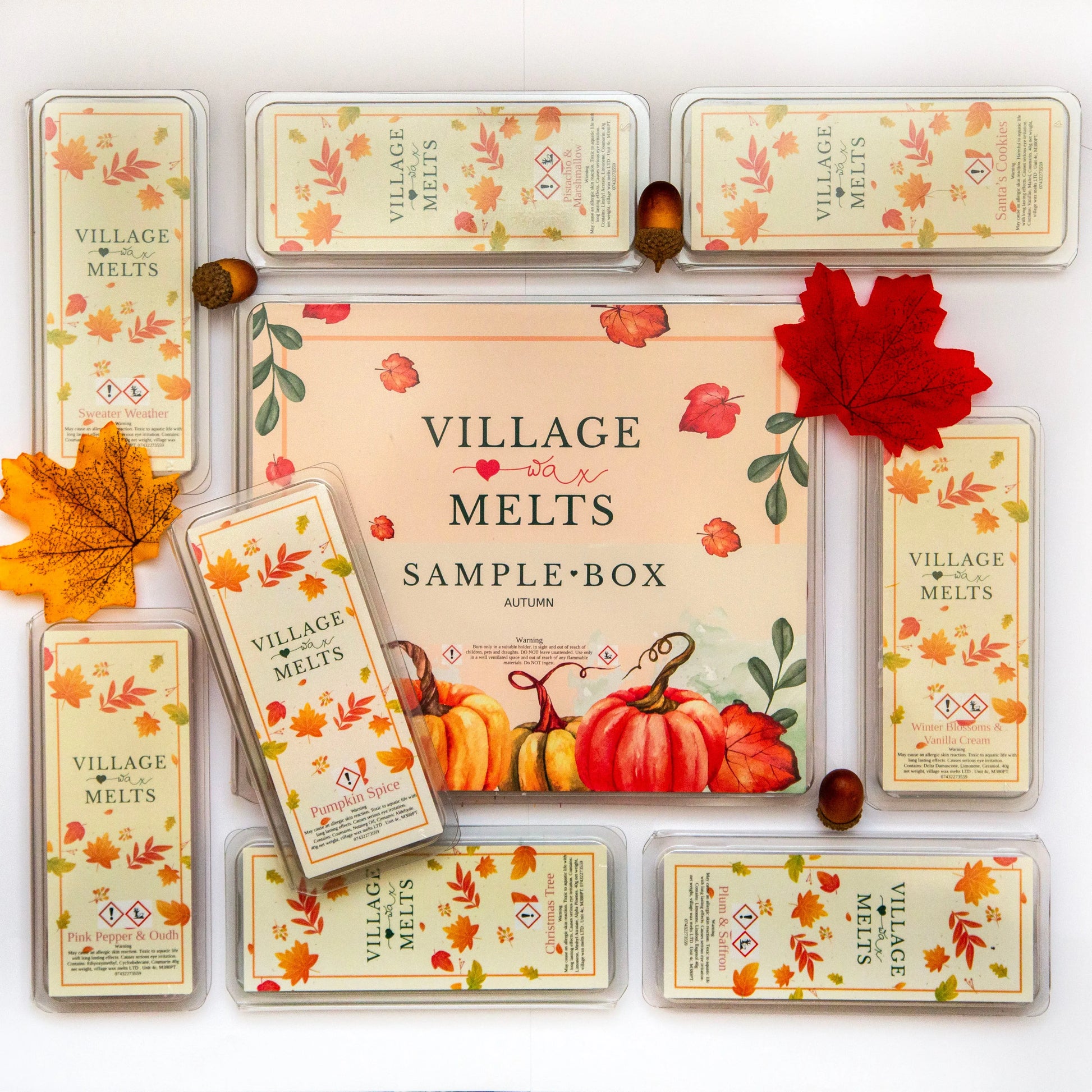 Autumn Wax Melt Sample Box - Village Wax Melts