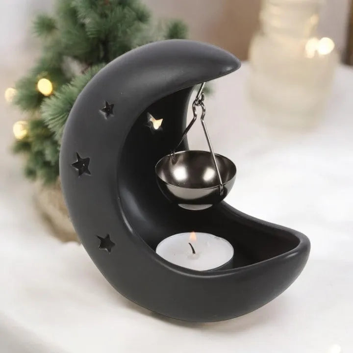 Black Crescent Hanging Moon Burner - Village Wax Melts