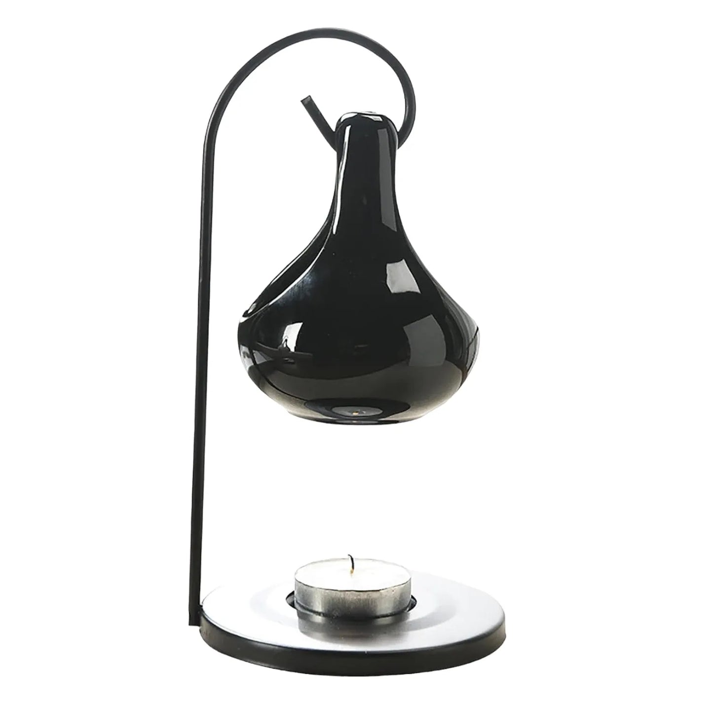 Black Hanging Teardrop Ceramic Wax Burner - Village Wax Melts