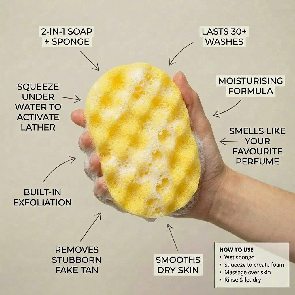 Brazilian Bum Cream Exfoliating Soap Sponge