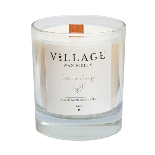 Calming Therapy Wood Wick Candle 30cl - Village Wax Melts