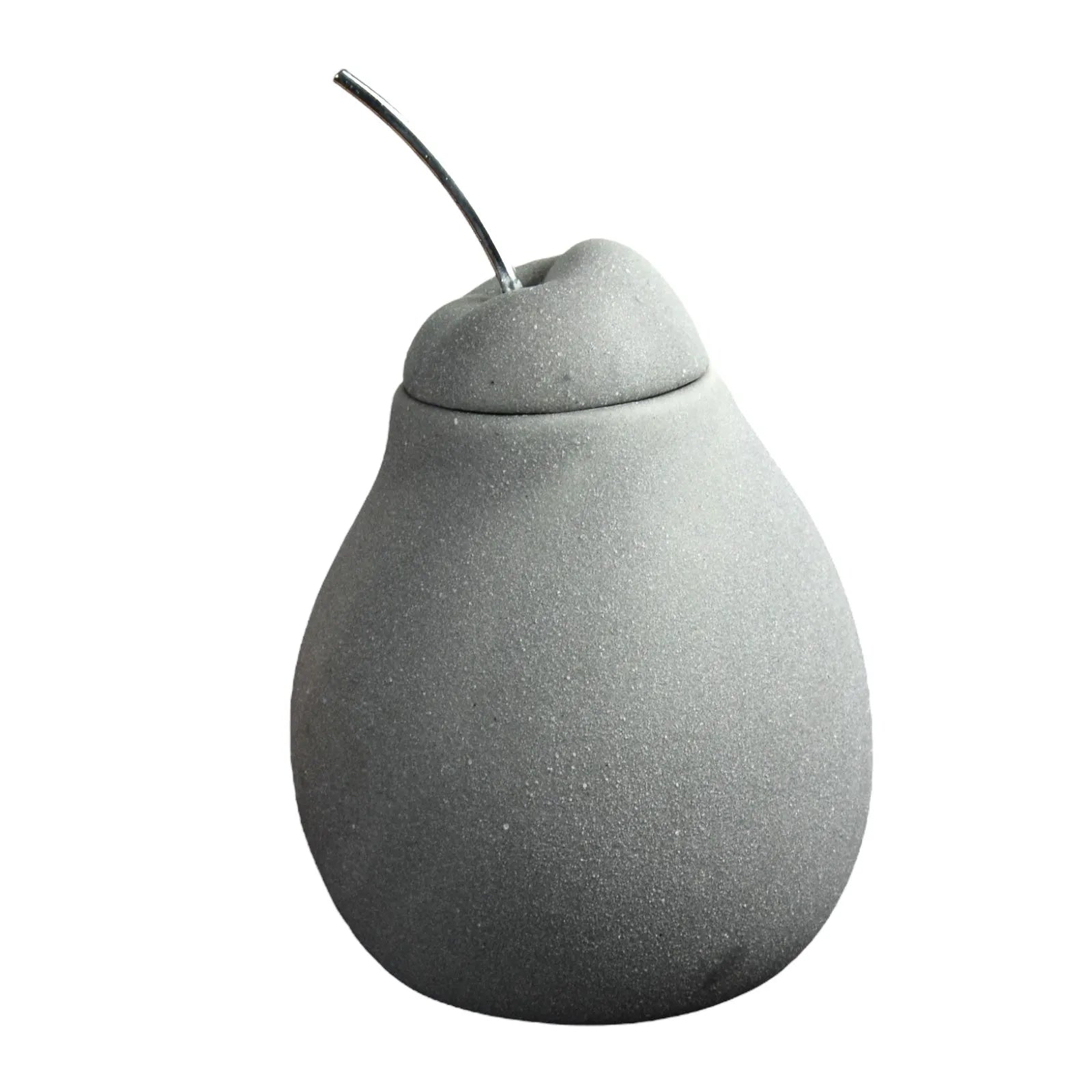 Grey Textured Pear Wax Melt Burner - Village Wax Melts