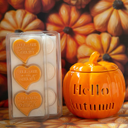 Hello Autumn Pumpkin Wax Burner - Village Wax Melts