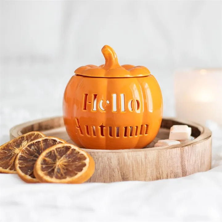 Hello Autumn Pumpkin Wax Burner - Village Wax Melts