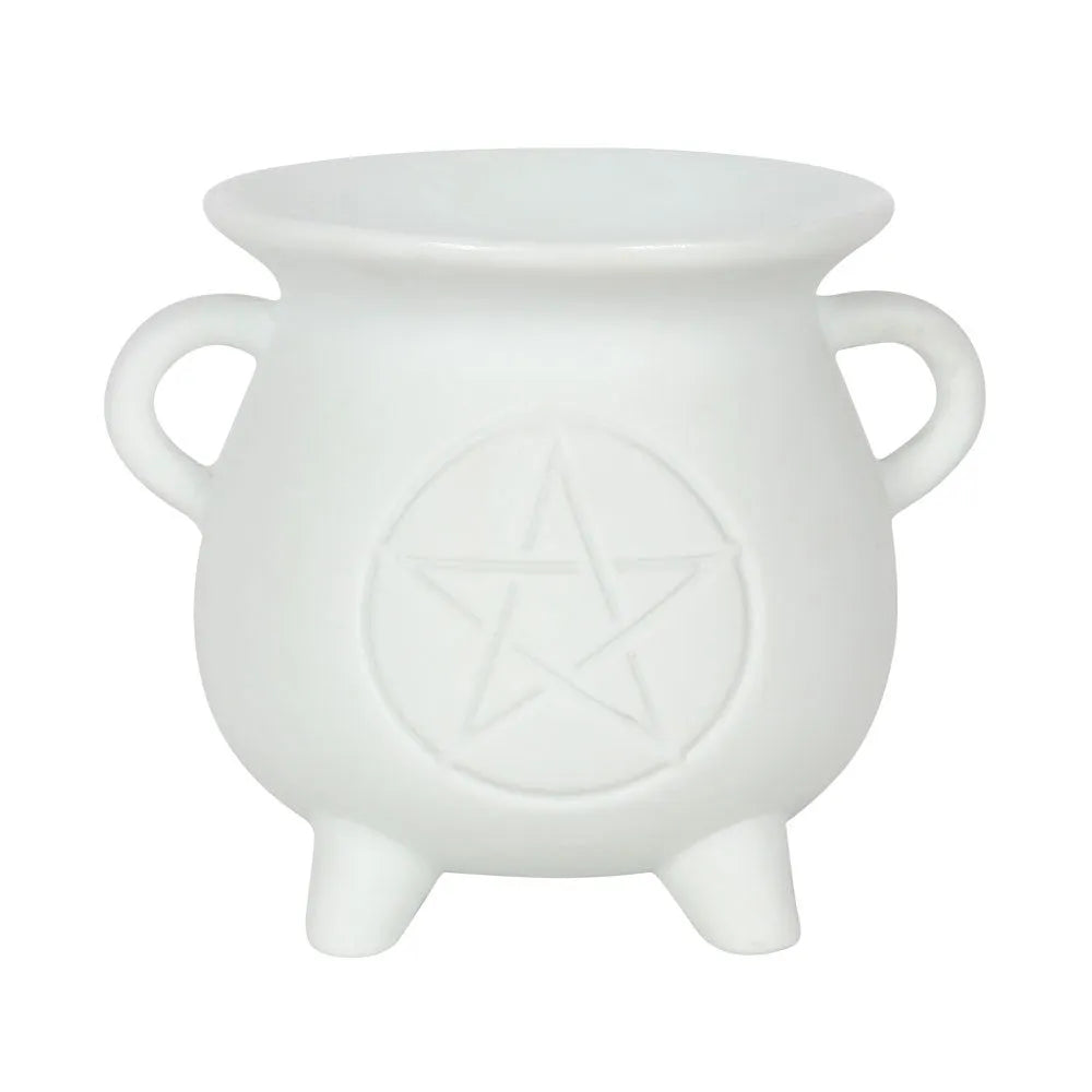 Matt White Pentagram Wax Melt Burner - Village Wax Melts