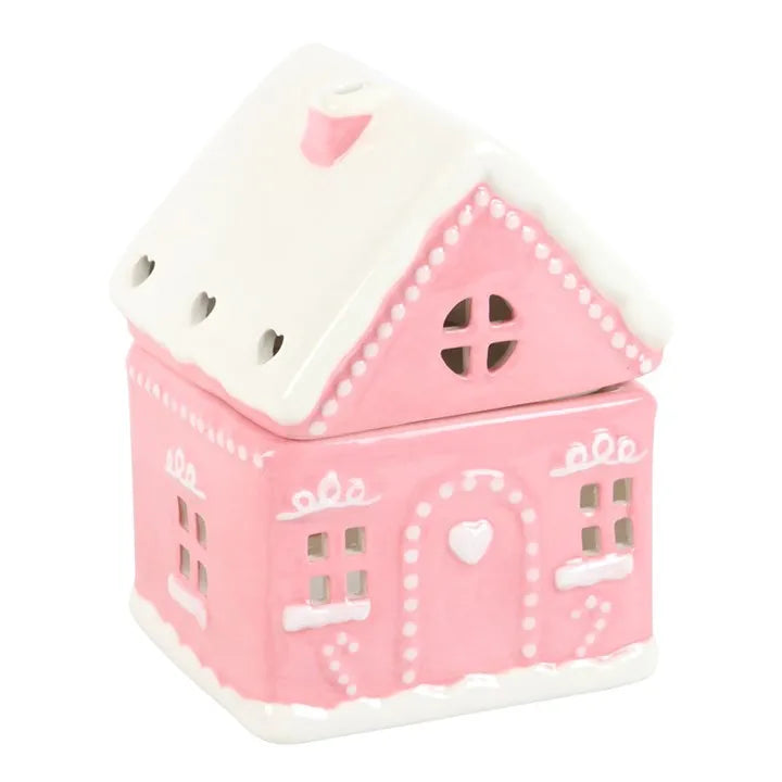 Pink Gingerbread House Wax Burner - Village Wax Melts