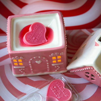 Pink Gingerbread House Wax Burner - Village Wax Melts