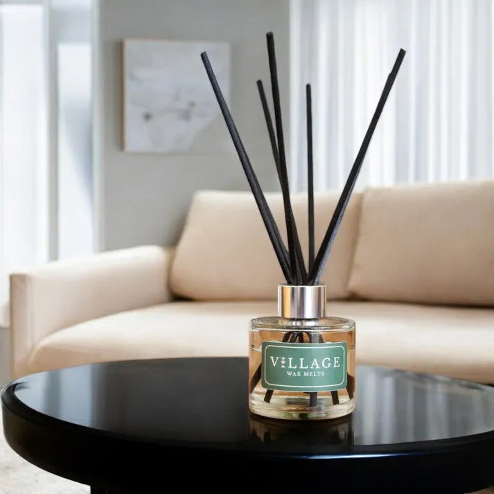 Pomegranate Black Reed Diffuser - Village Wax Melts