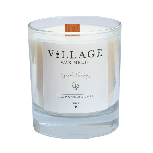 Refresh Therapy Wood Wick Candle 30cl - Village Wax Melts