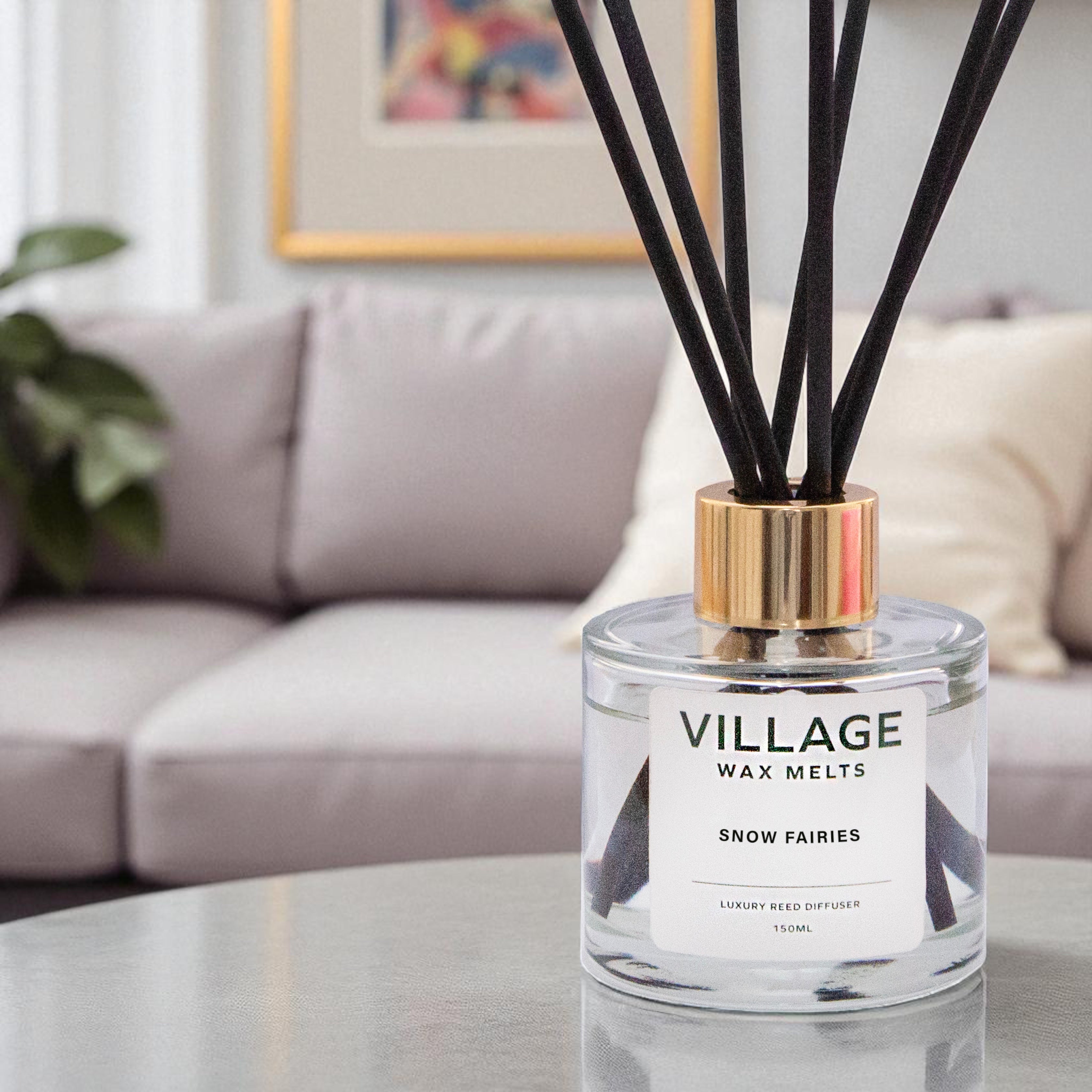 Snow Fairy Reed Diffuser - 150ml & 7 Reed Sticks – Village Wax Melts