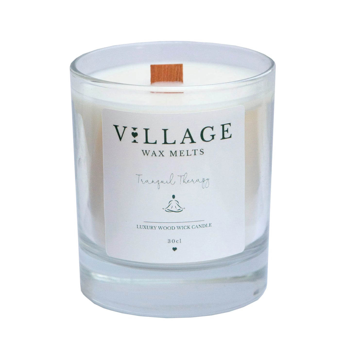 Tranquil Therapy Wood Wick Candle 30cl - Village Wax Melts