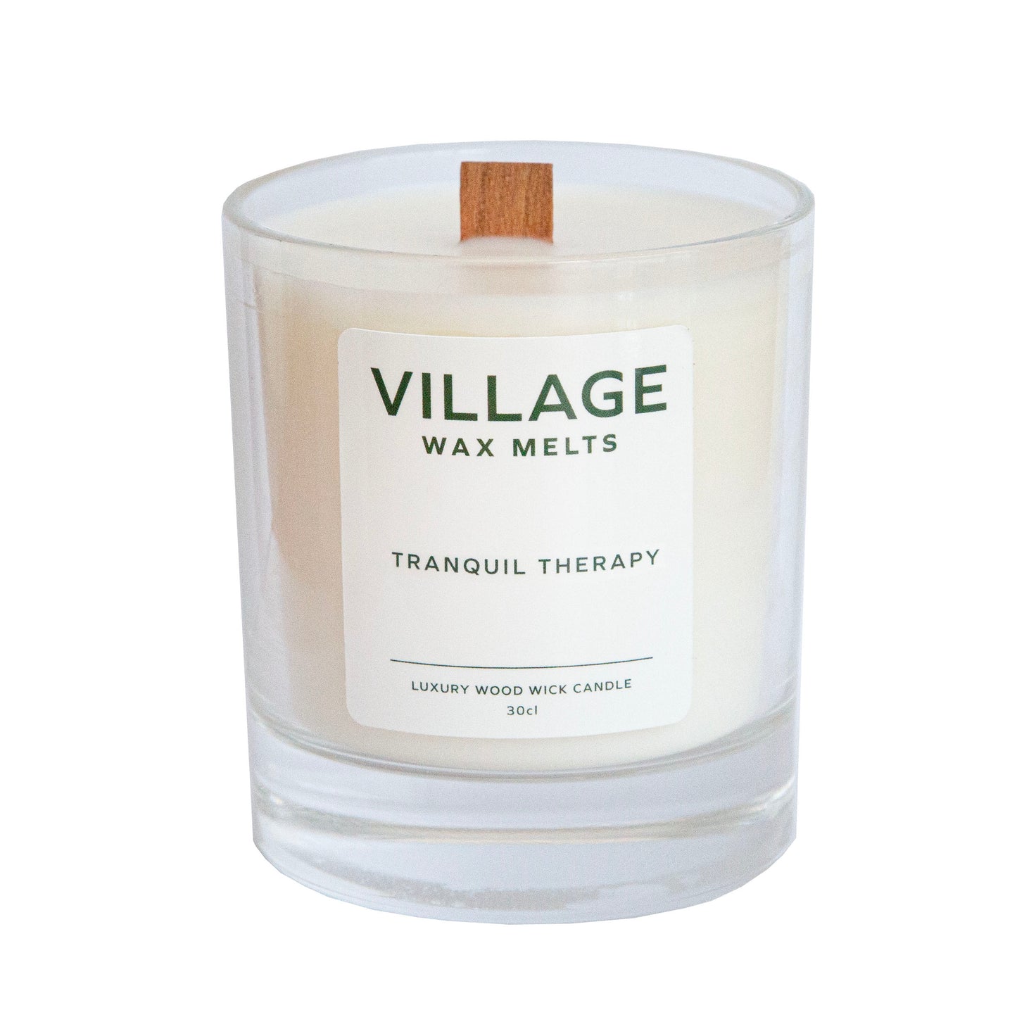 Tranquil Therapy Wood Wick Candle 30cl