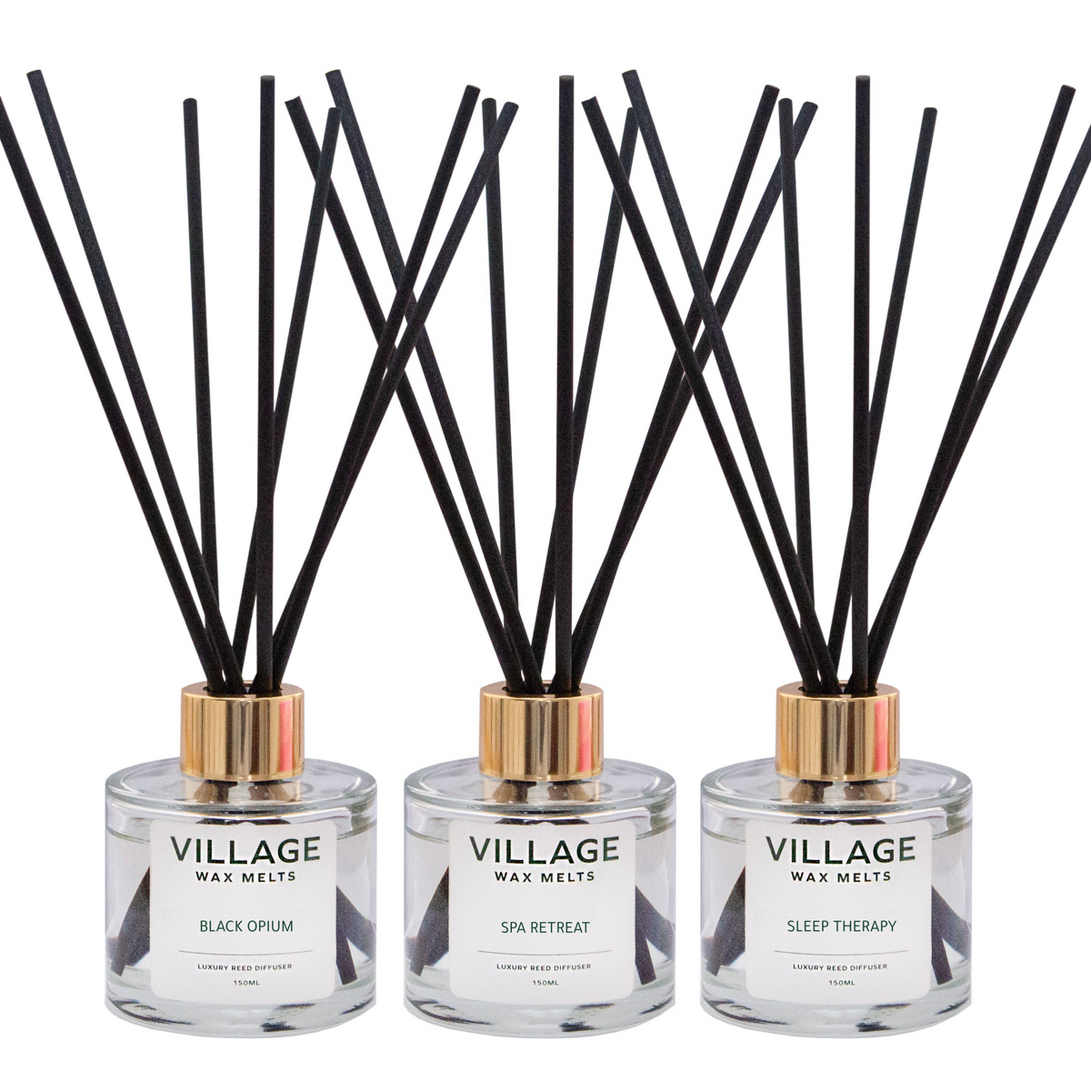 3 x 150ml Reed Diffuser Gift Set with 7 Reed Sticks Each