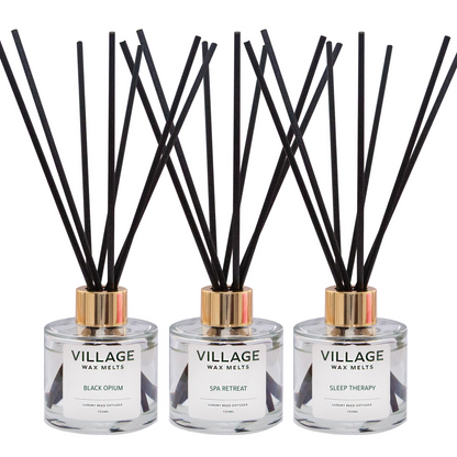 3 x 150ml Reed Diffuser Gift Set with 7 Reed Sticks Each