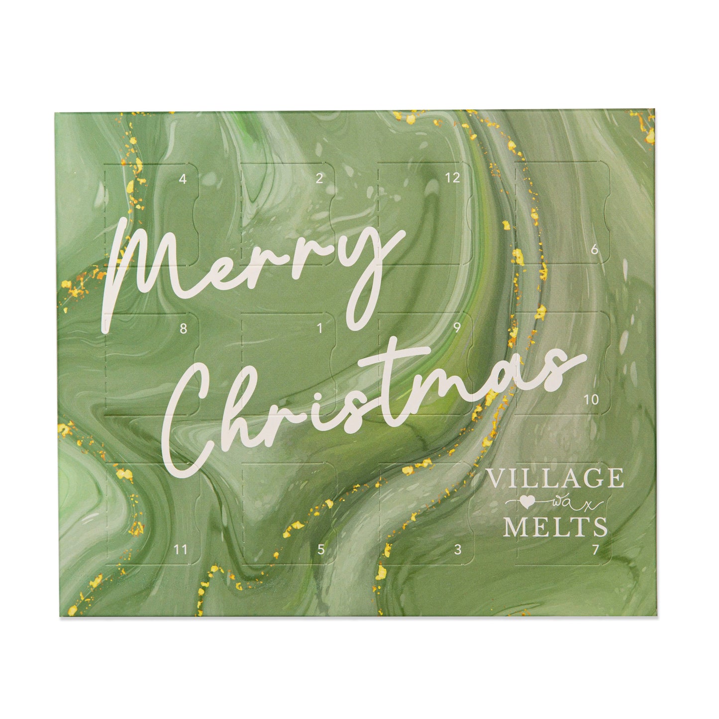 Green Merry Christmas 12 Day Wax Melt Advent Calendar