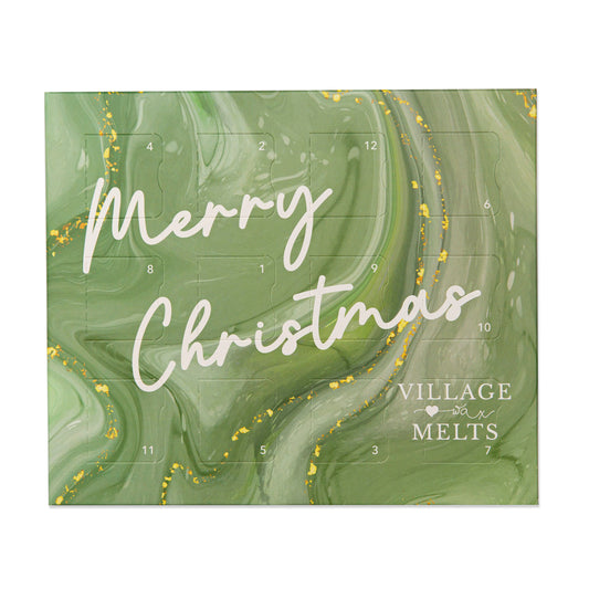 Green Merry Christmas 12 Day Wax Melt Advent Calendar