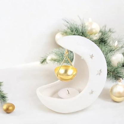 White Crescent Hanging Moon Burner - Village Wax Melts