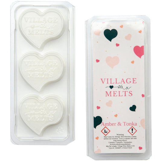 3x Amber & Tonka Wax Melts - Village Wax Melts