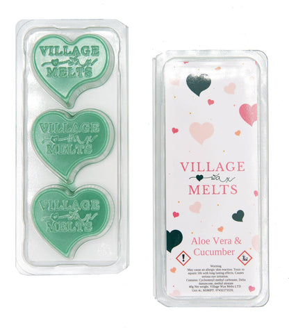 3x Aloe Vera & Cucumber Wax Melts - Village Wax Melts