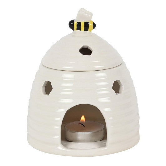 Ceramic White Beehive Wax Melt Burner - Village Wax Melts