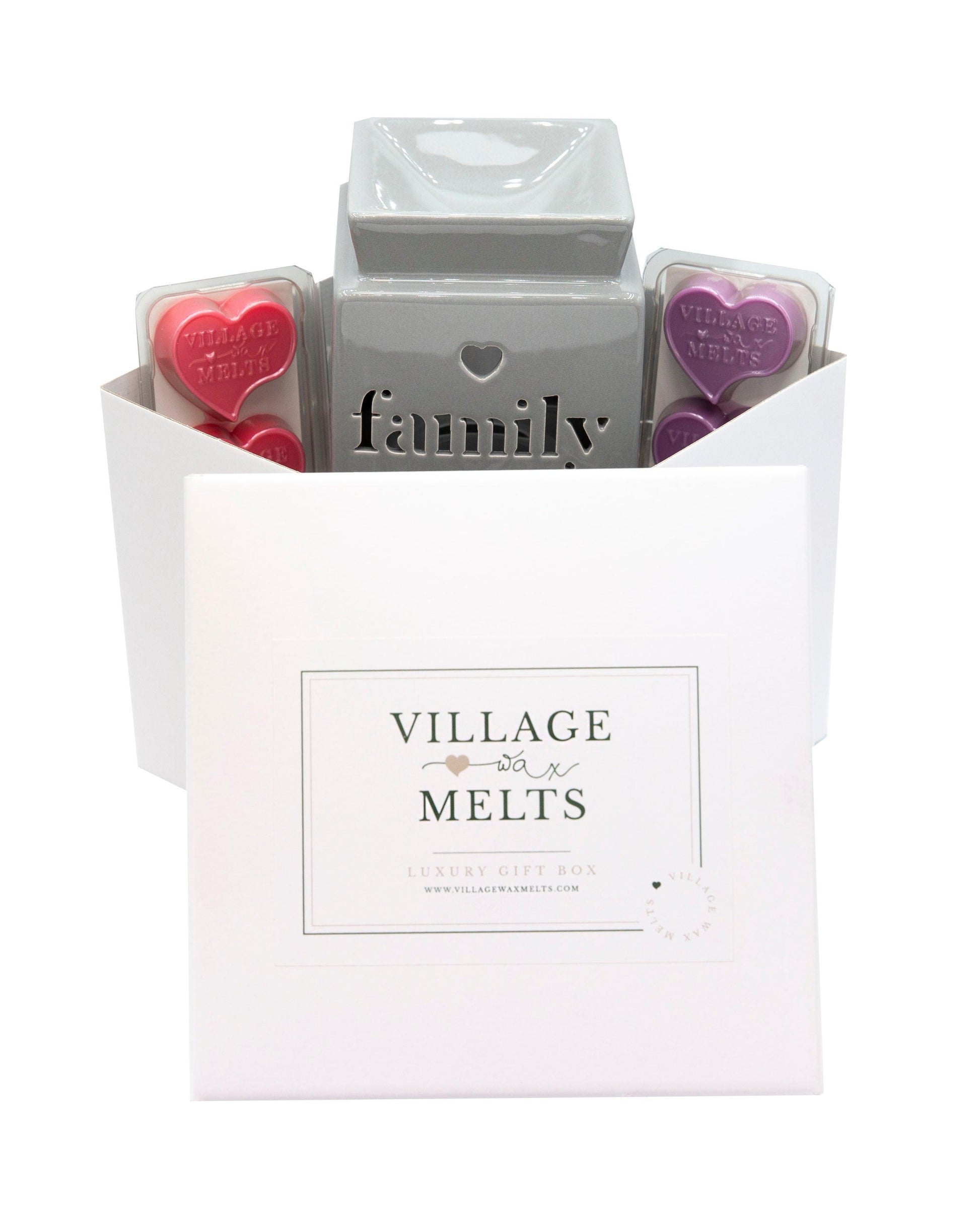 Family Wax Burner Gift Set (Grey) - Village Wax Melts