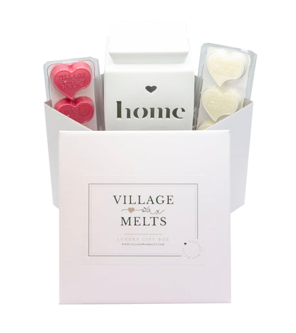 Home Wax Burner Gift Set (White) - Village Wax Melts