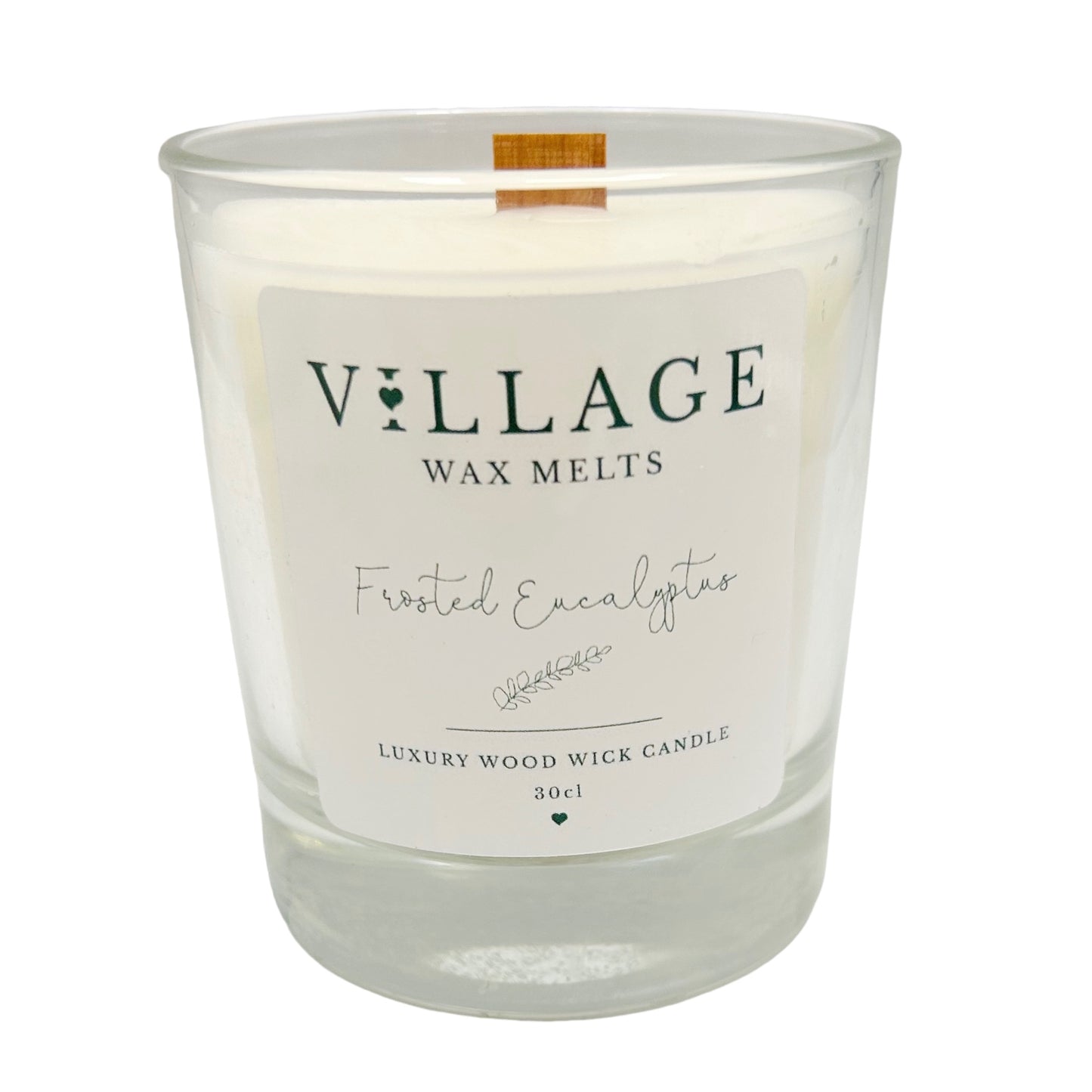 Frosted Eucalyptus Wood Wick Candle 30cl