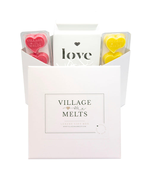 Love Wax Burner Gift Set (White) - Village Wax Melts