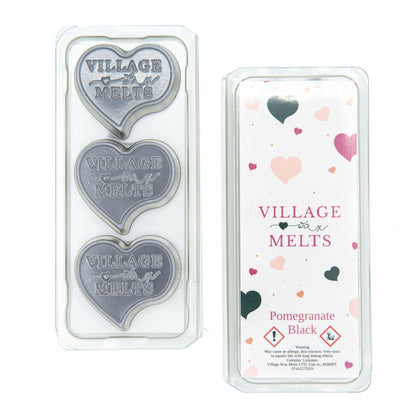 3x Pomegranate Black Wax Melts - Village Wax Melts