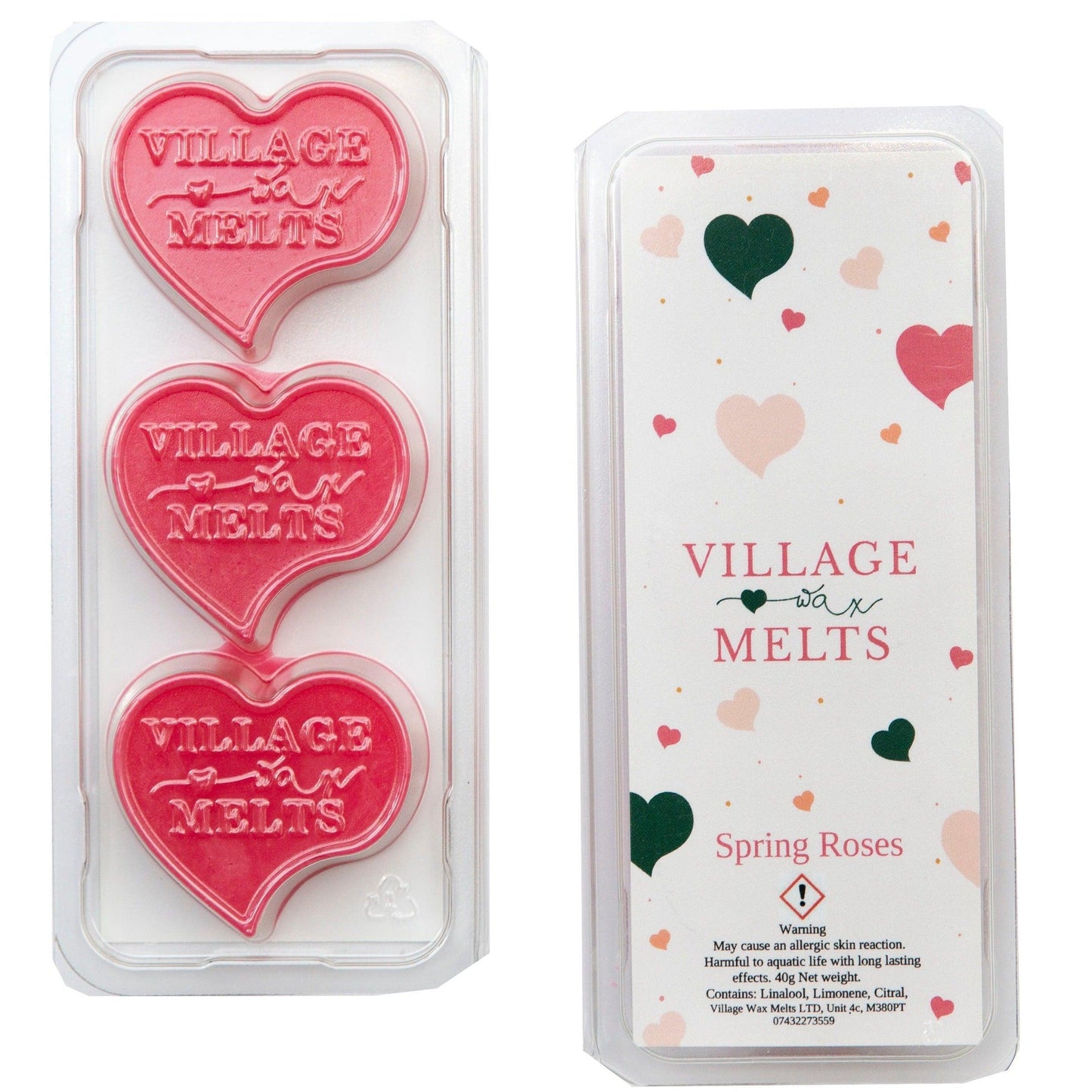 3x Spring Roses Wax Melts - Village Wax Melts