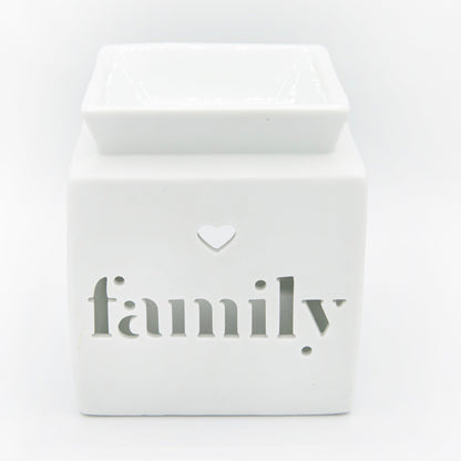 White Family Cut Out Wax Melt Warmer - Village Wax Melts